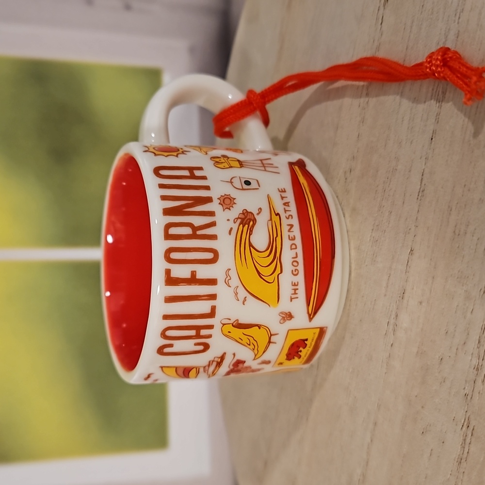STARBUCKS California 'Been There' Series espresso ornament cup Across The Globe